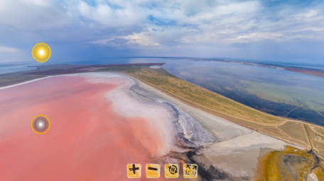 Насолодитися видами Генічеського рожевого озера можна у форматі 3D-туру