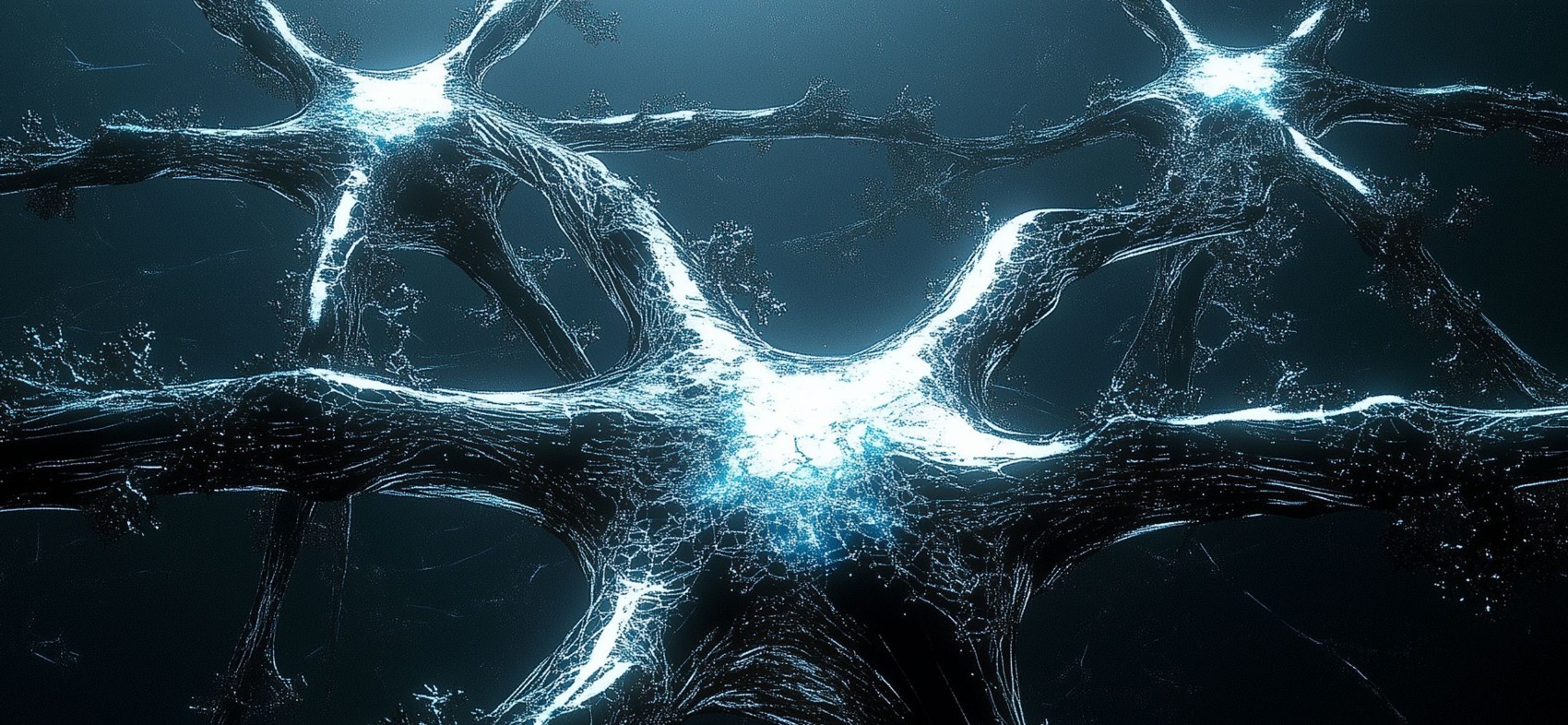 Світлові вузли й лінії, що нагадують нейрони мозку, ілюструють концепцію створення мов технологій і взаємопов’язаних систем